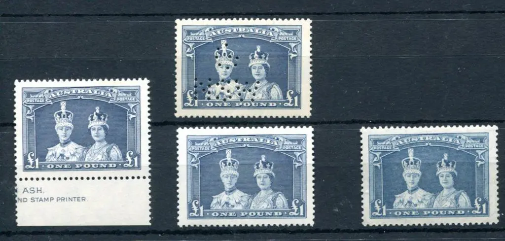 1937/49 £1 Robes on thick paper x 3 with one part ... Image 1++
