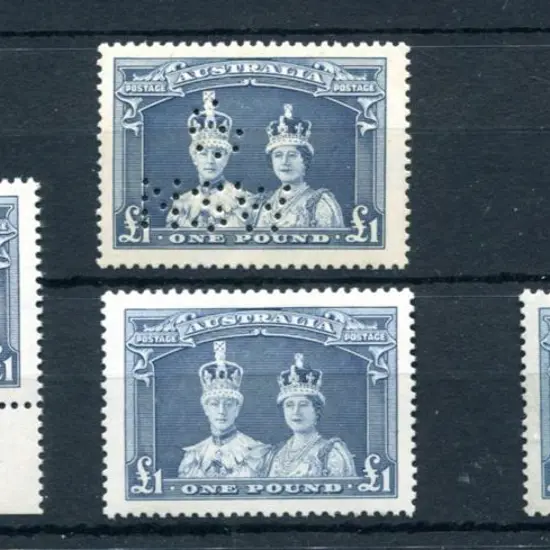 1937/49 £1 Robes on thick paper x 3 with one part ...