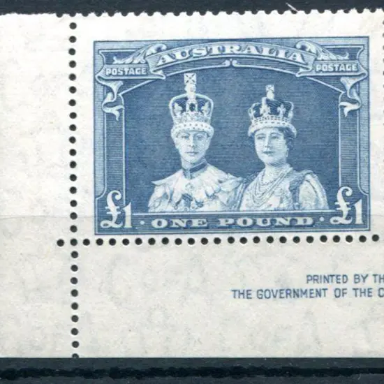 1938/49 £1 Robes on thin paper with part imprint ...