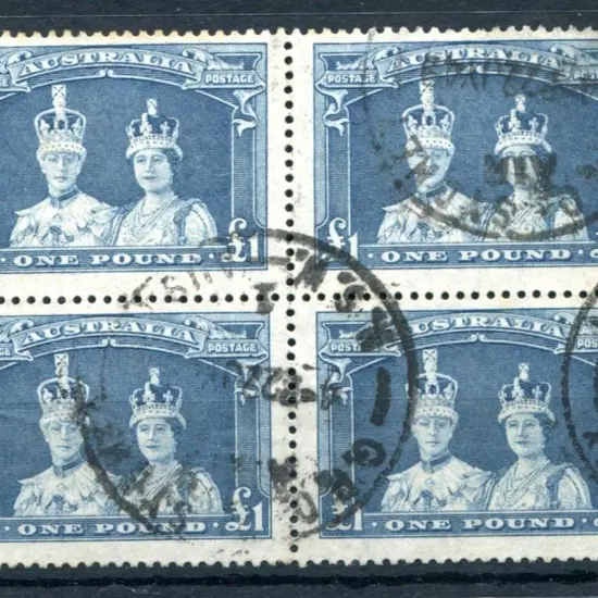 1938/49 £1 Robes on thin paper. Postally used ...