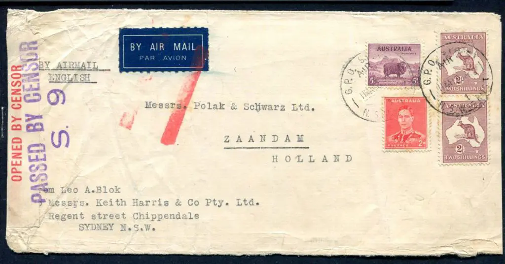 1940 (18th Jan) 2/- kangaroo pair, 5d ram & 2d ... Image 1++