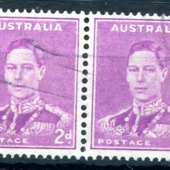 1941 2d bright purple KGVI with "medal flaw" in ...