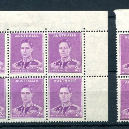 1941 2d bright purple KGVI with "medal flaw" in ...
