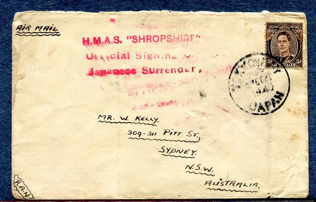1945 (2nd Sept) Airmail cover to Sydney with 3d ... Image 1++