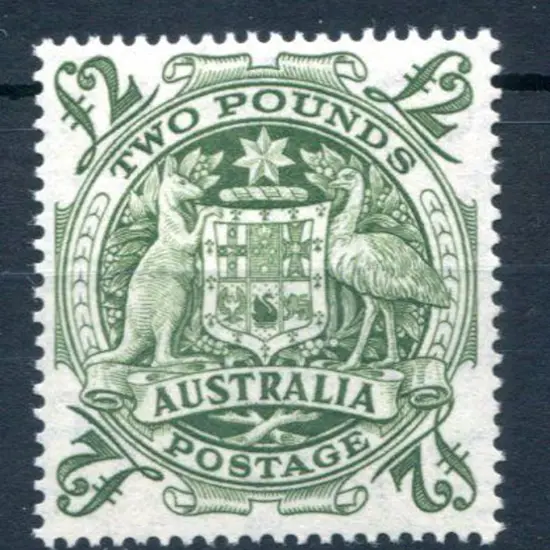 1949/50 £2 green Arms. Fresh MUH & well centered. ...