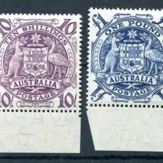 1949/50 Arms marginal MUH set of 4, the £2 Arms ...