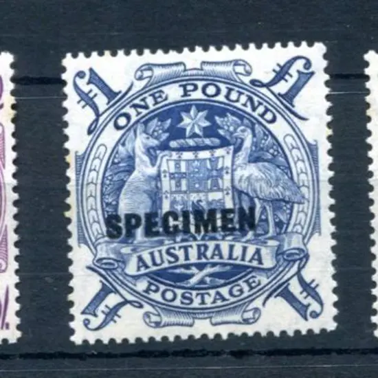 1949/50 Arms set of 3 ovptd "SPECIMEN". MUH with ...