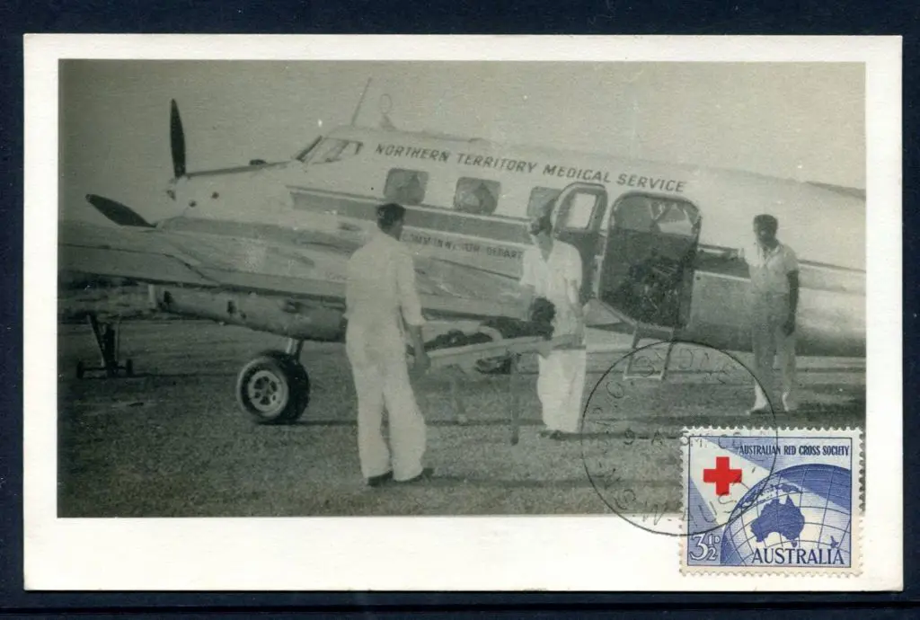1954 3½d Red Cross on Royal Flying Doctor - ... Image 1++