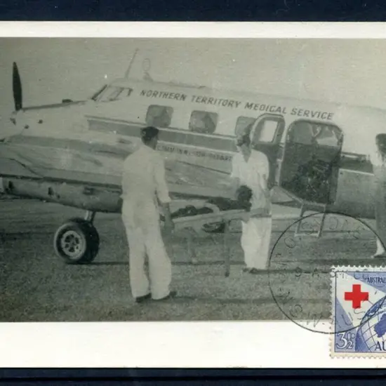 1954 3½d Red Cross on Royal Flying Doctor - ...