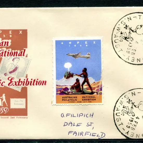 1959 (4th Feb) ANPEX Royal Exhib cover with 1d & ...
