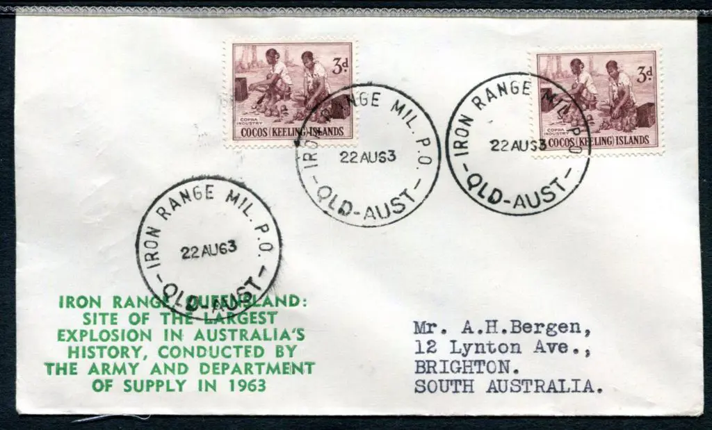 1963 (22nd Aug) "Iron Range Mil. P.O. Qld Aust" ... Image 1++