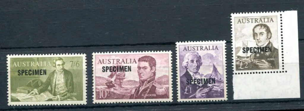 1963/65 Navigators set of 4 to £2 ovptd "SPECIMEN" ... Image 1++