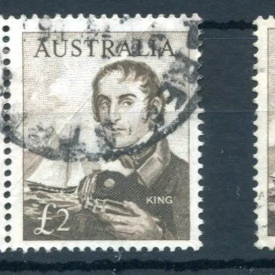 1963/64 £2 King postally used horiz pair. ...