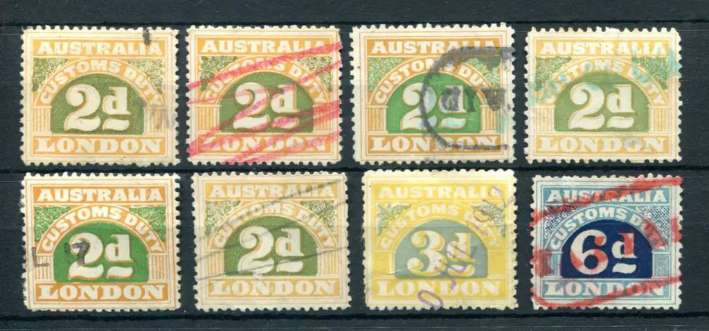1911 2nd Series Perf 11 2d x 6 with 3 x ... Image 1++