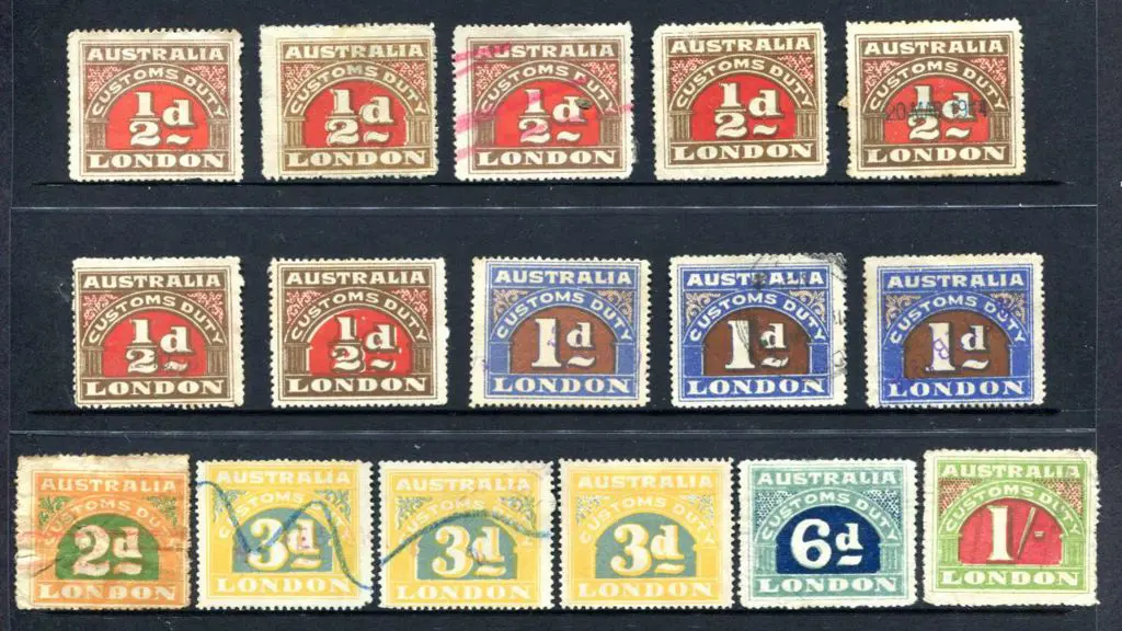 1912 3rd Series Perf. 14 ½d x 7 (3 unused), 1d x ... Image 1++