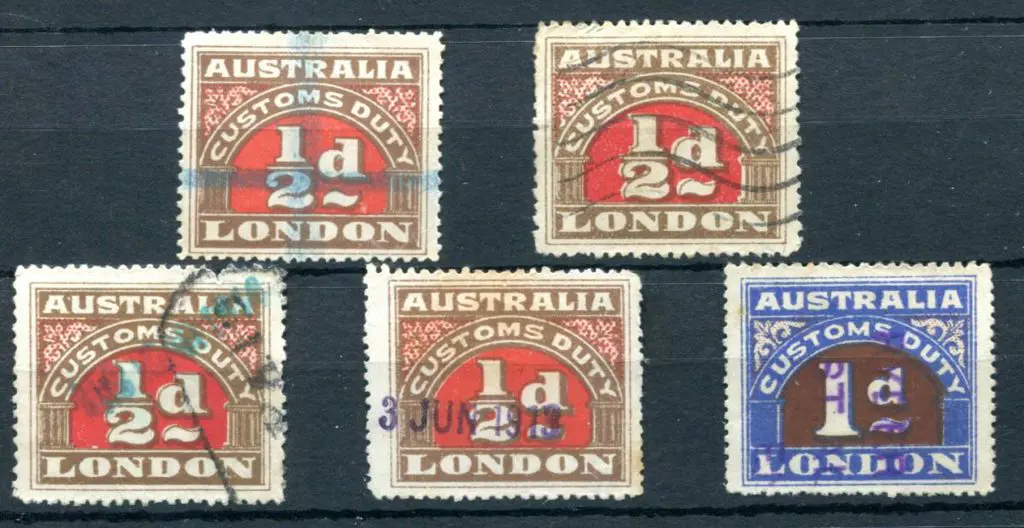 1912 3rd Series Perf varieties ½d Perf. 11.3, ½d ... Image 1++