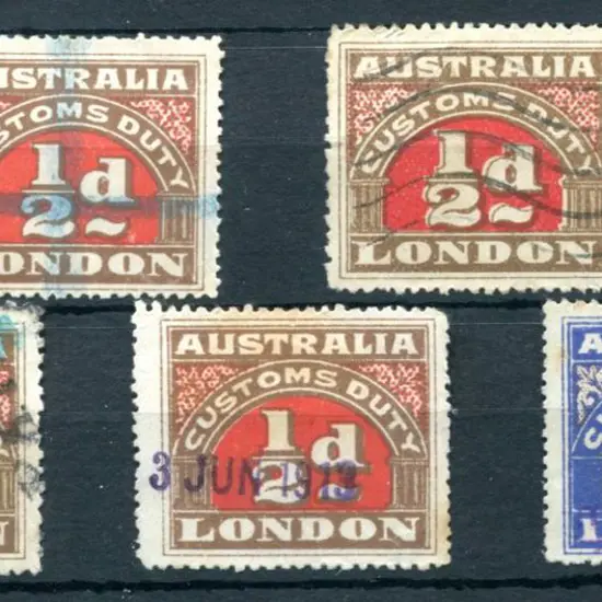 1912 3rd Series Perf varieties ½d Perf. 11.3, ½d ...