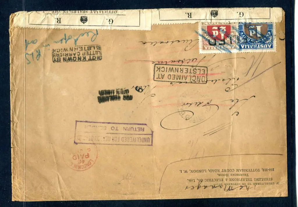 1923 5th Series Perf 11¾ ½d & 1d on 1925 cover ... Image 1++