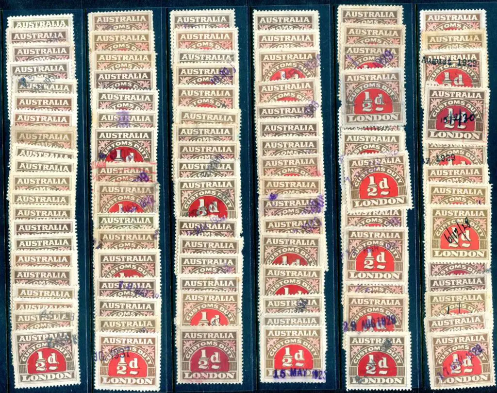 1923 5th Series Perf 11¾ ½d brown & red x 100+ ... Image 1++