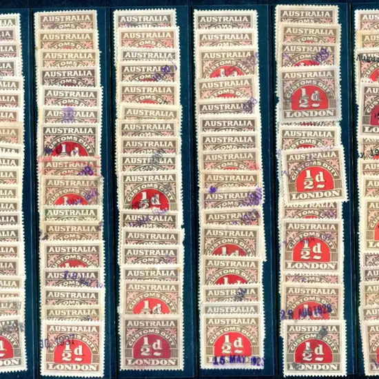 1923 5th Series Perf 11¾ ½d brown & red x 100+ ...