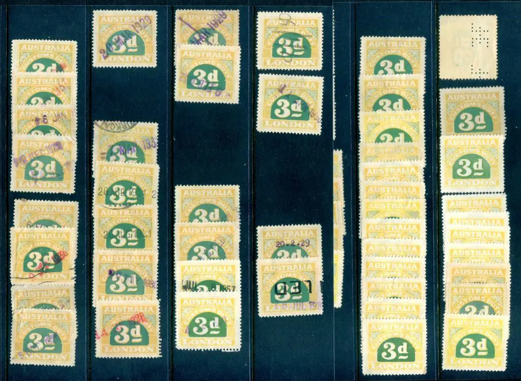 1923 5th Series Perf 11¾ 3d yellow/green x 30 ... Image 1++