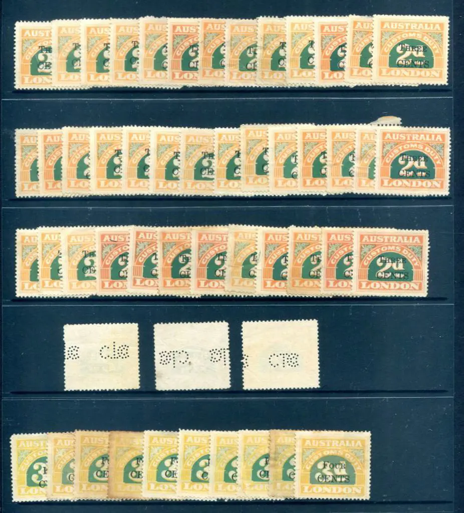 1923 5th Series Perf 11¾ "THREE CENTS" on 2d ... Image 1++
