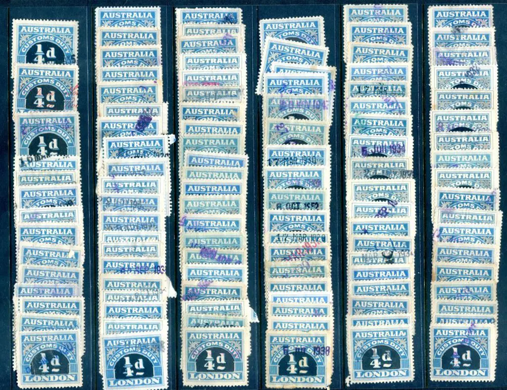 1931 5th Series Perf 11¾ ¼d blue & black x 222 ... Image 1++