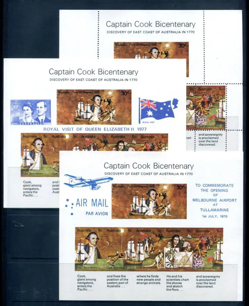1970 Cook Miniature Sheets privately ovptd for ... Image 1++