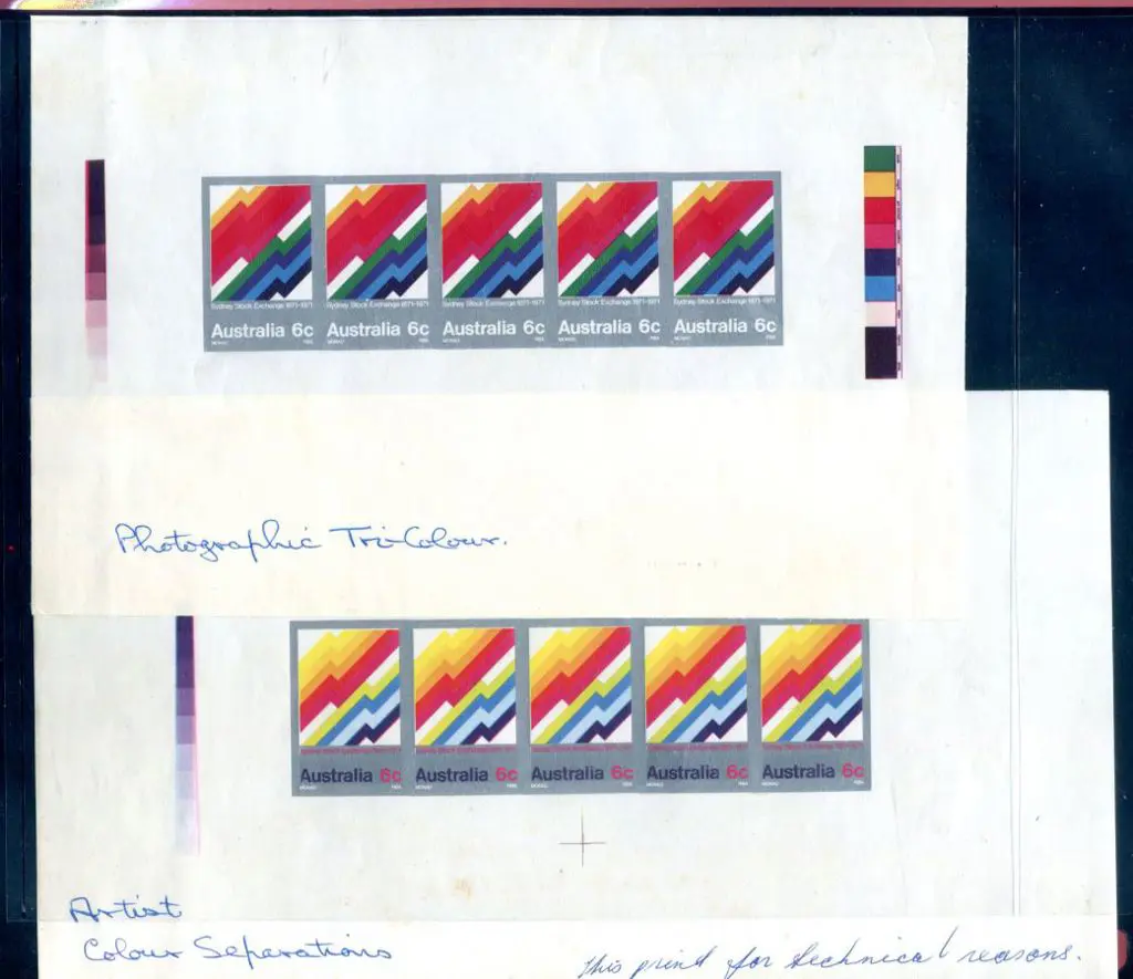 1971 6c Stock Exchange "Artist Colour Separations" ... Image 1++