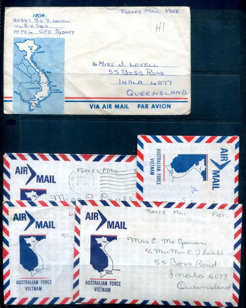1971c "Australian Force Vietnam" printed Air Mail ... Image 1++