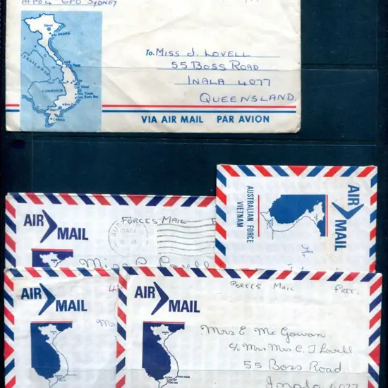 1971c "Australian Force Vietnam" printed Air Mail ...