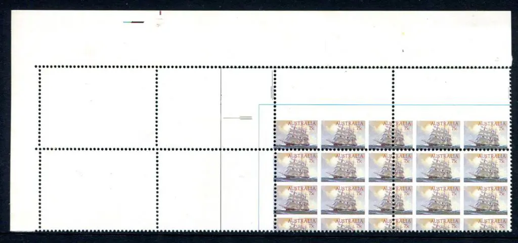 1984 75c Clipper Ships reduced size printers proof ... Image 1++