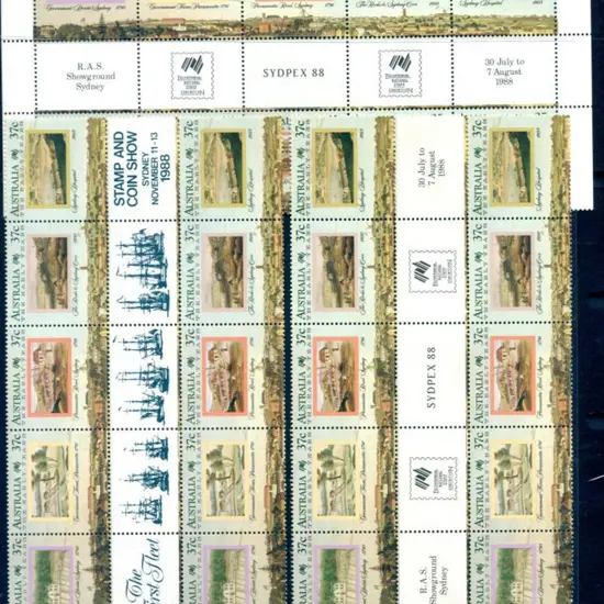 1988 37c Early Years se-tenant gutter block of 10 ...