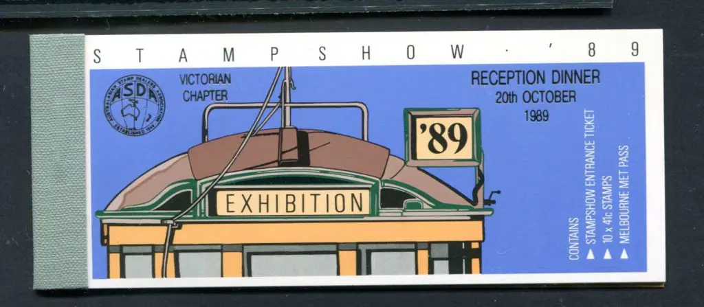 1989 $4.10 Trams booklet ovptd with ASDA logo & ... Image 1++