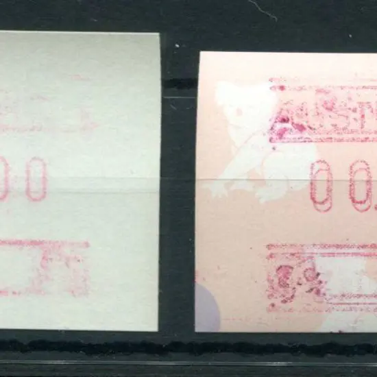 1992 Koala Frama paper varieties with a "00.00" ...