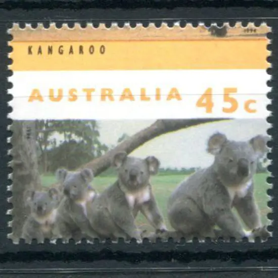 1994 45¢ "Family of Koalas on Branch" sheet stamp ...