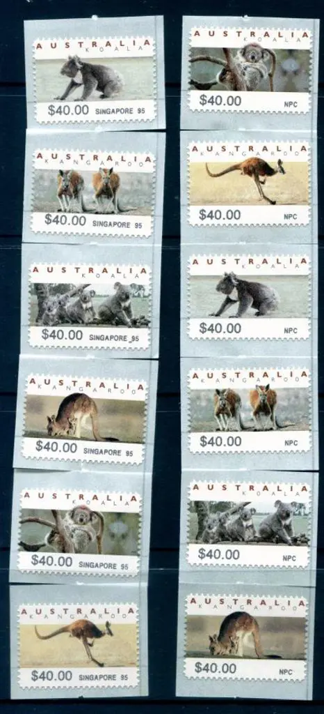 1994 Kangaroos & Koalas CPS strips of 6 x $40 ... Image 1++