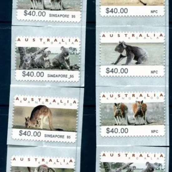 1994 Kangaroos & Koalas CPS strips of 6 x $40 ...