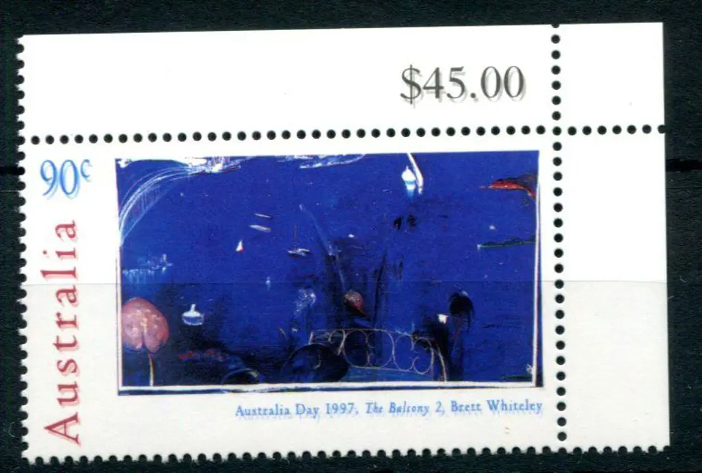 1997 90¢ Australia Day top right marginal example ... Image 1++