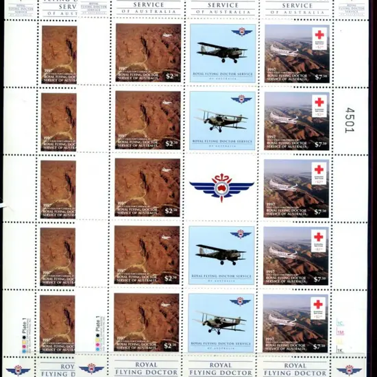 1997 $50 Royal Flying Doctor sheetlets of 10 with ...