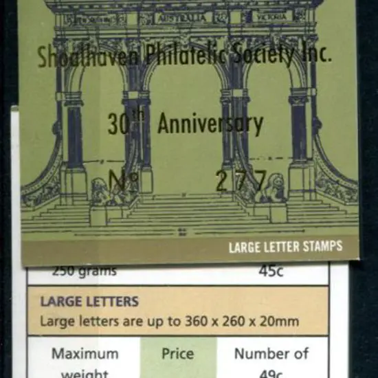 2001 $4.90 Cent of Federation S/A booklet ovptd ...