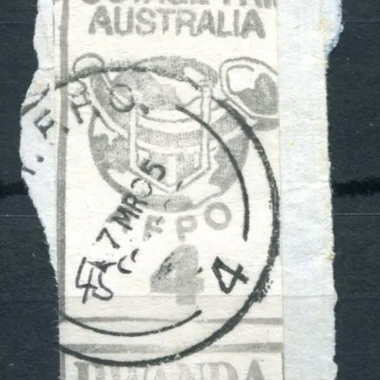 2005 "POSTAGE PAID AUSTRALIA RWANDA FPO 4" grey on ...