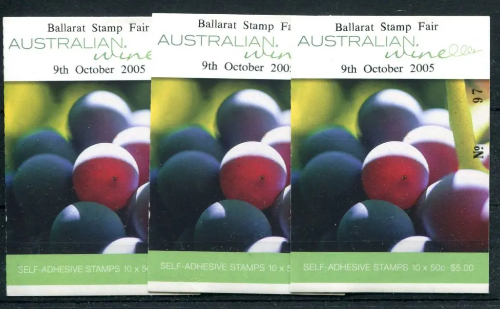 2005 $5 Australian Wine S/A booklet ovptd ... Image 1++