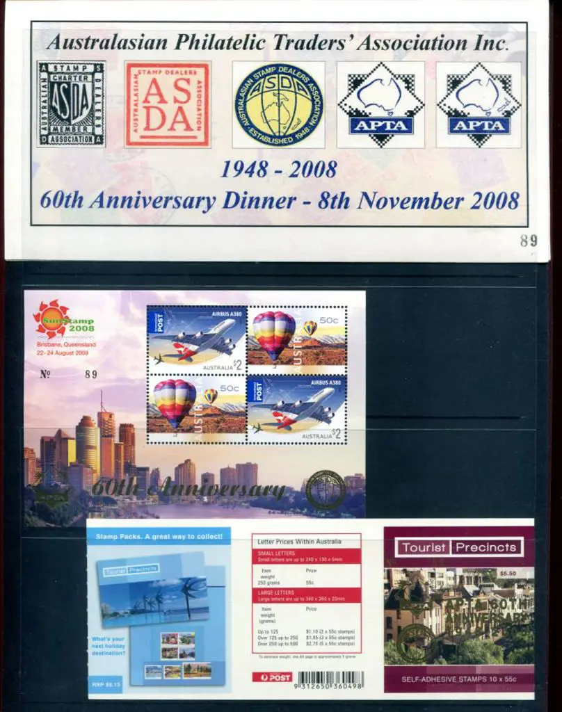 2008 $5.50 Tourist Precincts S/A booklet ovptd ... Image 1++