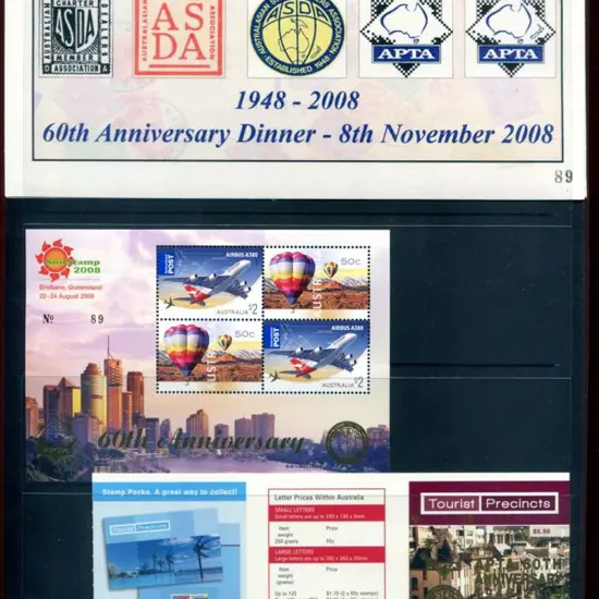 2008 $5.50 Tourist Precincts S/A booklet ovptd ...