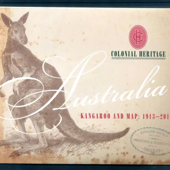 2013 $100 Kangaroo & Map sheetlet of 10 x $10 as ...