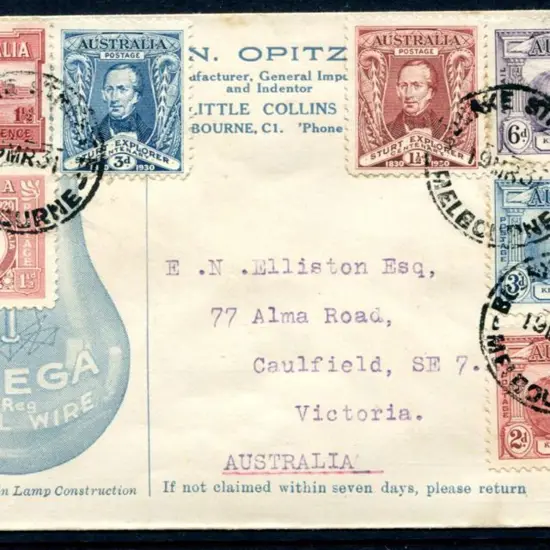1931 (19th Mar) Kingsford Smith set of 3 on ...