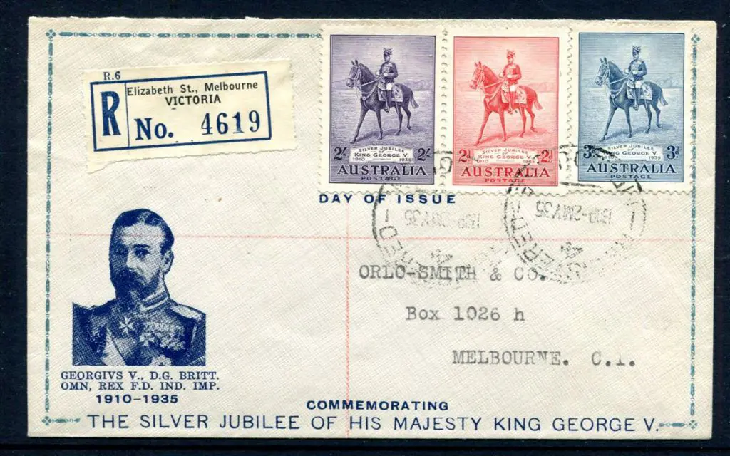 1935 (2nd May) Silver Jubilee set of 3 tied by ... Image 1++