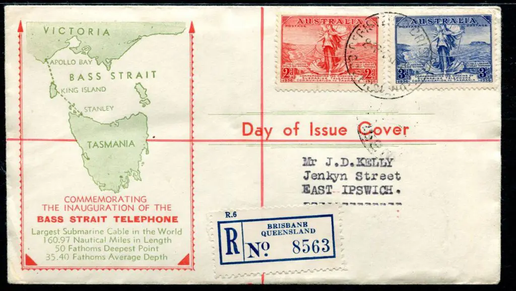 1936 (1st Apr) 2d & 3d Cable pair tied by ... Image 1++