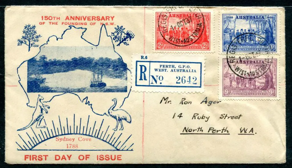 1937 (1st Oct) NSW Sesqui set of 3 on scarce Perth ... Image 1++